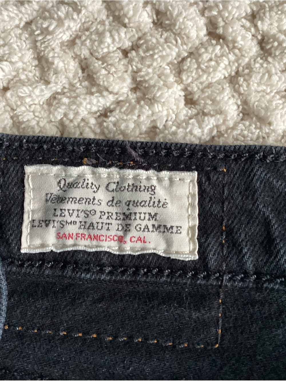 Levi's Black Denim 501 s button tab jeans. - Picture 6 of 6